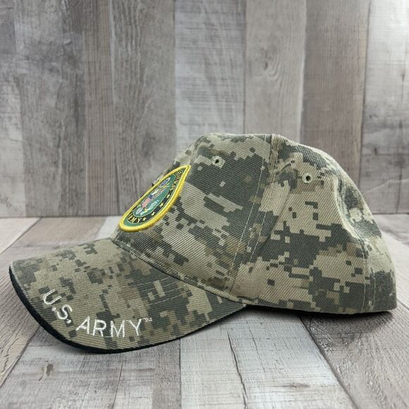 US Army Hat Official Military Cap Baseball Hat Camouflage Green Adjustable OSFM - Picture 2 of 8